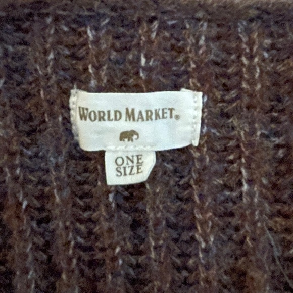 World Market Wool Blend Fringed Cardigan One size - Picture 5 of 7